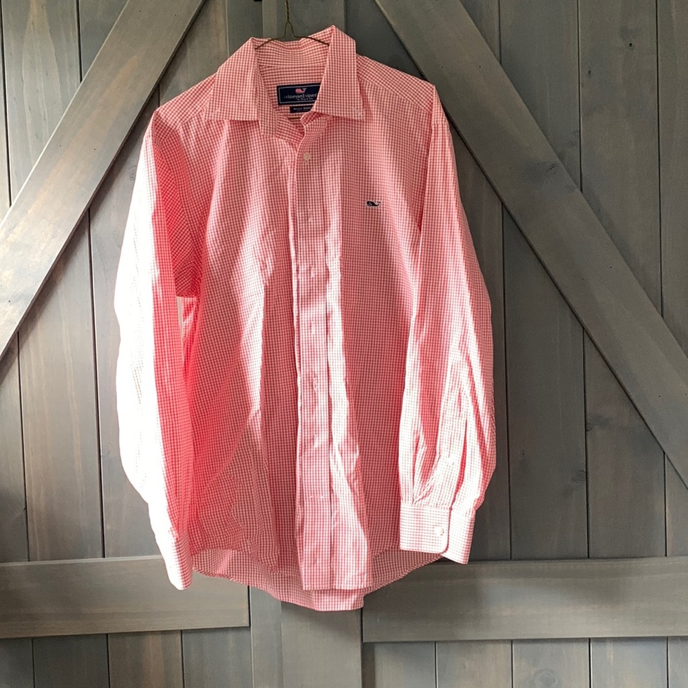 Vineyard Vines Gingham Men’s Button Down Shirt, size S